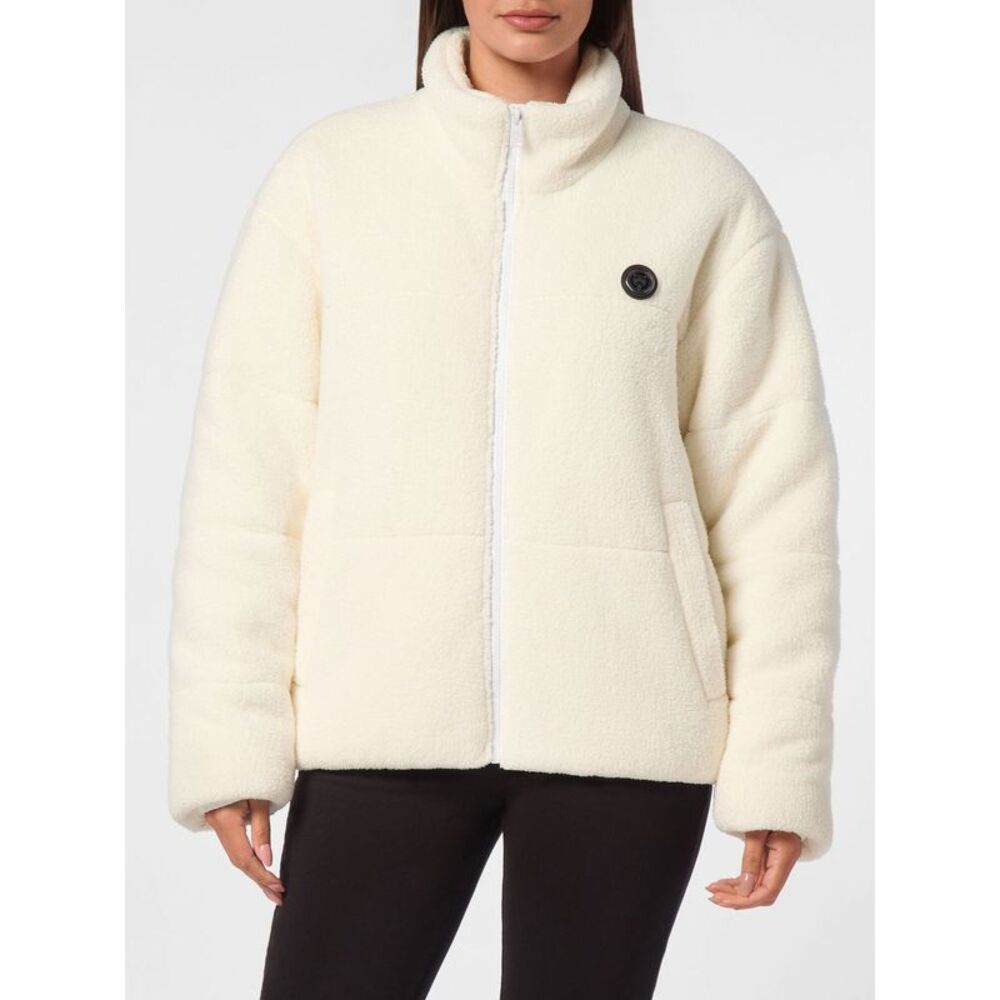 Relaxed Fit Short Sports Jacket Plein Sport In Fleece With High Neck